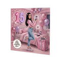 Personalised 15th Birthday Card - Girl Making a Video - Black Hair