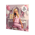 Personalised 15th Birthday Card - Girl at a Dressing Table - Blonde Hair