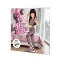 Personalised 15th Birthday Card - Girl in Sportswear - Black Hair