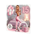 Personalised 15th Birthday Card - Girl in Sportswear - Blonde Hair