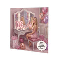 Personalised 16th Birthday Card - Girl at a Dressing Table - Blonde Hair