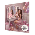 Personalised 16th Birthday Card - Girl at a Dressing Table - Brown Hair