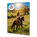 Personalised Birthday Card Girl Her Horse Granddaughter Daughter A5 Size