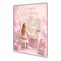 Happy Birthday 7th Pink Vanity Greeting Card A5