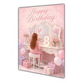 Happy Birthday 8th Pink Vanity Greeting Card A5