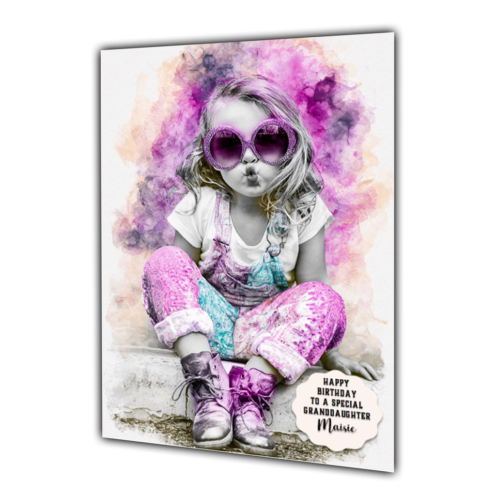 Personalised Birthday Card Girls Sassy Pants Granddaughter Daughter A5 Size