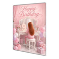 Happy Birthday 9th Pink Vanity Greeting Card A5