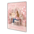 Happy Birthday Granddaughter 11th Pink Vanity Greeting Card A5