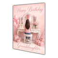 Happy Birthday Granddaughter 11th Pink Vanity Greeting Card A5