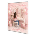 Happy Birthday Daughter 11th Pink Vanity Greeting Card A5