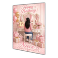 Happy Birthday Niece 12th Pink Vanity Greeting Card A5