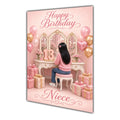 Happy Birthday Niece 13th Pink Vanity Greeting Card A5