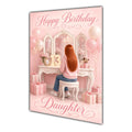Happy Birthday Daughter 13th Pink Vanity Greeting Card A5