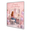 Happy Birthday 13th Pink Vanity Greeting Card A5