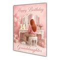 Happy Birthday Granddaughter 14th Pink Vanity Greeting Card A5