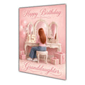 Happy Birthday Granddaughter 15th Pink Vanity Greeting Card A5