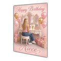 Happy Birthday Niece 17th Pink Vanity Greeting Card A5