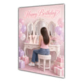 Happy Birthday 17th Pink Vanity Greeting Card A5