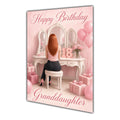 Happy Birthday Granddaughter 18th Pink Vanity Greeting Card A5