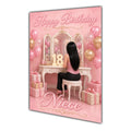 Happy Birthday Niece 18th Pink Vanity Greeting Card A5