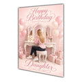 Happy Birthday Daughter 19th Pink Vanity Greeting Card A5