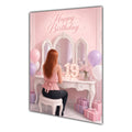 Happy Birthday 19th Pink Vanity Greeting Card A5