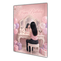 Happy Birthday 19th Pink Vanity Greeting Card A5