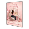 Happy Birthday Granddaughter 19th Pink Vanity Greeting Card A5