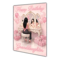 Happy Birthday Granddaughter 20th Pink Vanity Greeting Card A5