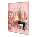 Happy Birthday Niece 21st Pink Vanity Greeting Card A5