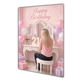 Happy Birthday 21st Pink Vanity Greeting Card A5