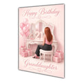 Happy Birthday Granddaughter 21st Pink Vanity Greeting Card A5