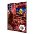 Personalised Christmas Card - Girl Watching a Christmas Film