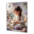 Personalised Birthday Card Girls Teddy Bear Granddaughter Daughter A5 Size