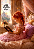 Personalised Birthday Card Girls Princess Granddaughter Daughter A5 Size