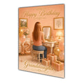 Happy 12th Birthday Peach Gold Vanity Greeting Card A5