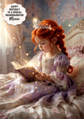 Personalised Birthday Card Girls Storytime Granddaughter Daughter A5 Size