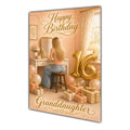 Happy 16th Birthday Peach Gold Vanity Greeting Card A5
