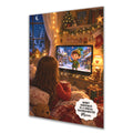 Personalised Christmas Card - Girl Watching a Christmas Film