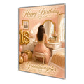 Happy 18th Birthday Peach Gold Vanity Greeting Card A5