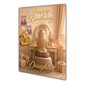 Happy 20th Birthday Peach Gold Vanity Greeting Card A5