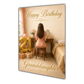 Happy 21st Birthday Peach Gold Vanity Greeting Card A5