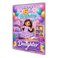 Happy 6th Birthday Colourful Bedroom Greeting Card A5