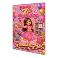 Happy 7th Birthday Colourful Bedroom Greeting Card A5