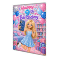 Happy 9th Birthday Colourful Bedroom Greeting Card A5