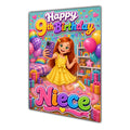 Happy 9th Birthday Colourful Bedroom Greeting Card A5