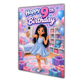 Happy 9th Birthday Colourful Bedroom Greeting Card A5