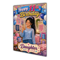 Happy 11th Birthday Colourful Bedroom Greeting Card A5