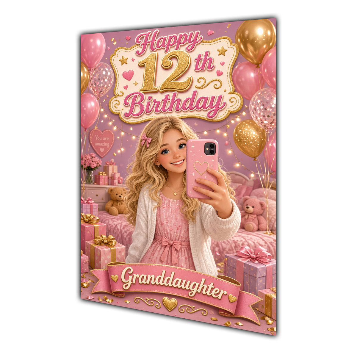 Happy 11th Birthday Colourful Bedroom Greeting Card A5