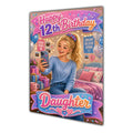 Happy 12th Birthday Colourful Bedroom Greeting Card A5